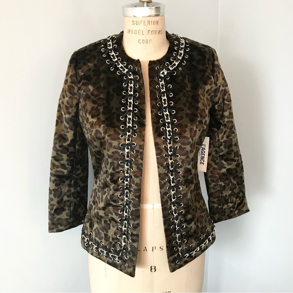 NWT L’agence Faux Fur Jacket